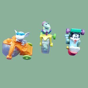 Warner Bros Tiny Toons & Animaniacs 1993 McDonalds Happy Meal Toys Set Of 3